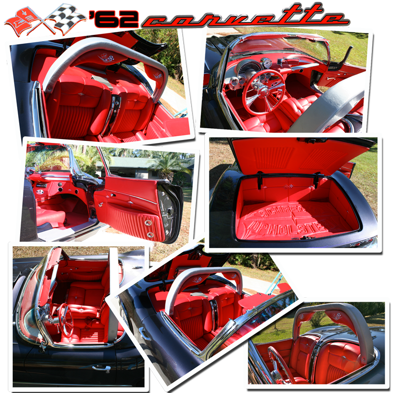 62 corvette red interior